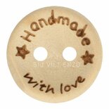 10 Houten Knopen Handmade