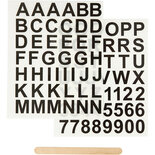 Rub-On Stickers, Cijfers en Letters Zwart