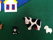 Vilt bord met Nijntje gemaakt door Jacqueline van Voorden