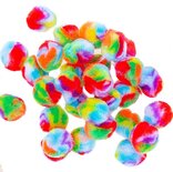 Pompons Regenboog Kleurrijk - 40 stuks