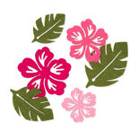 3 Vilt Bloemen Open 3 blaadjes Roze