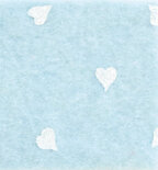 Vilt met hartjes Licht Blauw - Wit