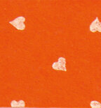 Vilt met hartjes Oranje - Wit