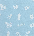 Vilt met print Baby Licht Blauw