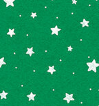 Vilt met Sterren Groen - Wit
