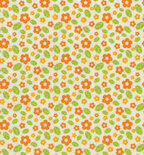 Vilt Lente Bloemen - Off White -Oranje