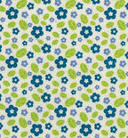 Vilt Lente Bloemen - Off White -Blauw