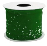 Rol Fluweelband Glitter - Groen