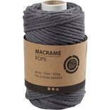 Macramé koord Antraciet - 4mm