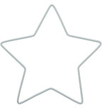 Metalen Ster Wit- 30cm