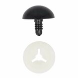 Veiligheidsoogjes Zwart Rond 10mm (5 paar)