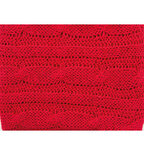 Stof Gebreide Kabel Rood