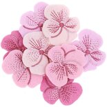8 Vilt Viooltjes Roze