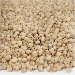 Houten kralen 4 mm ca 100 stuks