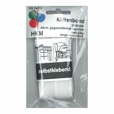 Klittenband Plakbaar WIT - 60 cm