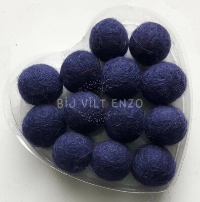 Viltkralen DONKER BLAUW, 10 stuks
