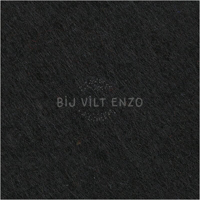 Acryl Vilt ca. 45 x 100 cm ZWART 1mm dik