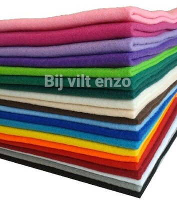 Acrylvilt Assortiment 20 x halve meter 1mm dik