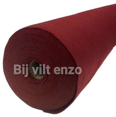 Vilt Warm Rood van de Rol - 90 cm breed