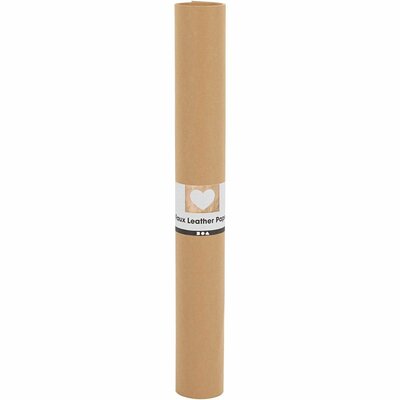 Faux Leather Papier - Licht Bruin