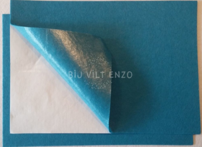 Budget Plakvilt Middenblauw - 2 lapjes