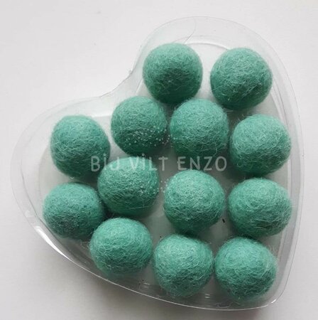 Viltkralen MINT GROEN, 10 stuk