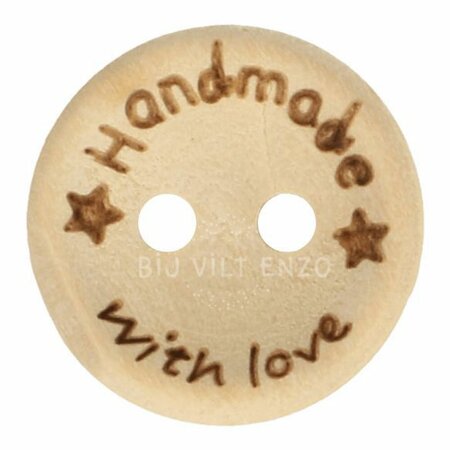 10 Houten Knopen Handmade