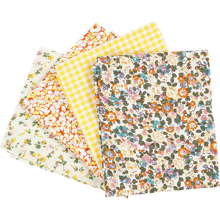 Bundel Patchwork Stof Geel