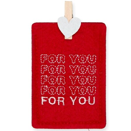 Cadeauzakje vilt Rood