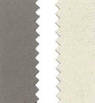 Kunstleer Fluweel Taupe - Ecru