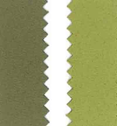 Kunstleer Fluweel Khaki -Pistache