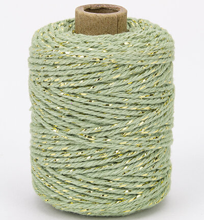 Koord Twist Lurex Licht Olijf-Goud