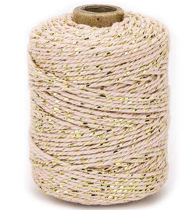 Koord Twist Lurex Roze-Goud