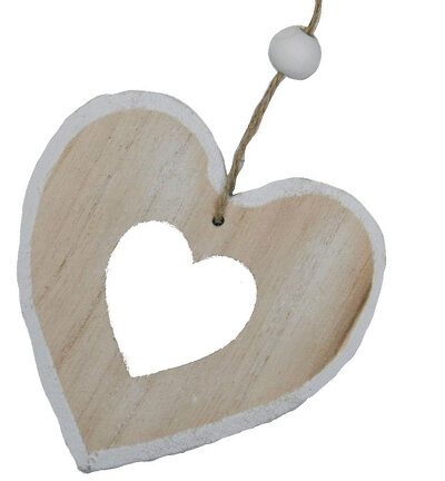 Houten Hanger Hart Open