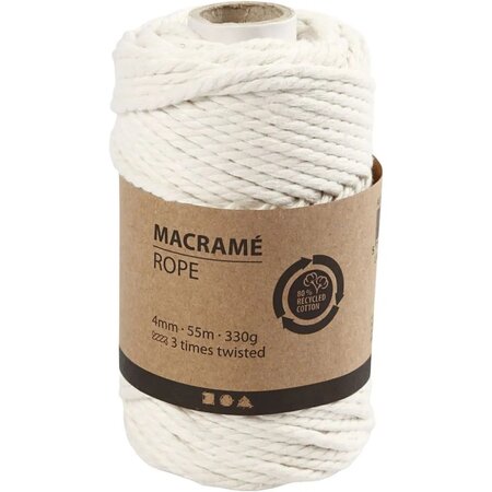 Macramé koord Off White - 4mm
