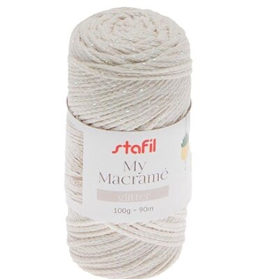 Macramégaren Glitter Cream