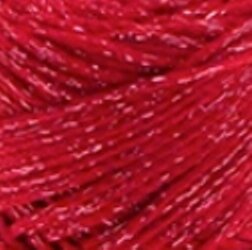 Macramégaren Glitter Rood