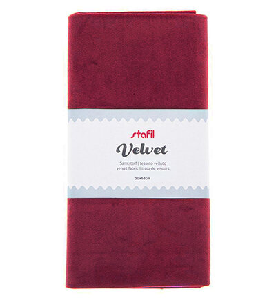 Stof Velvet Rood