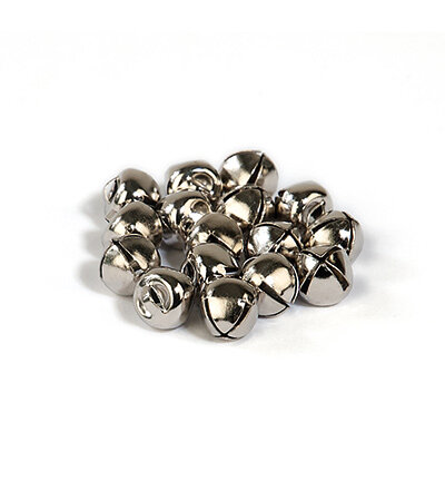 16 Kerstbelletjes Zilver - 8 mm