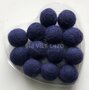 Viltkralen 18 mm DONKER BLAUW, 10 stuks