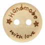 10 Houten Knopen Handmade