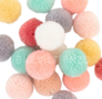 Pompons Pastel Mix - 24 stuks