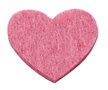 12 Vilt Hartjes Roze