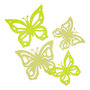 4 Vilt Vlinders Lente - Licht Groen
