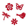 15 Vilt Decoraties Lente Rood