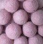 10 Viltkralen Pastel Roze 22mm