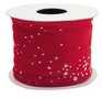 Rol Fluweelband Glitter - Rood