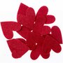 12 Gestanste Vilt hartjes Rood