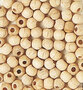 Kleinverpakking Houten kralen 4 mm - 180 stuks