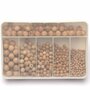 525 Houten Kralen in doos 